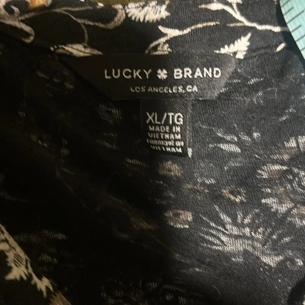Lucky brand sleeveless paisley pullover top size xl - Picture 6 of 7